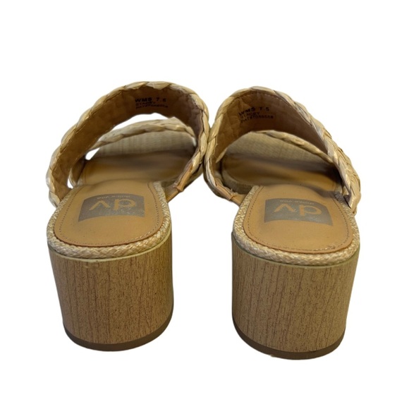 DV Dolce Vita Stacey Women's Braided Tan Beige Block Heel Sandals 7.5 - Picture 2 of 7